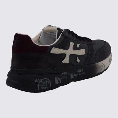 Premiata Mick Model Round Toe Sneakers With Suede Accents In Multi