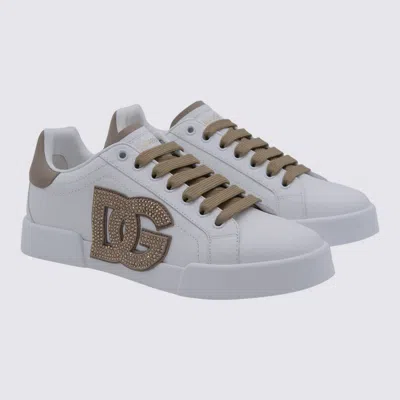 Dolce & Gabbana White Portofino Light Strobel Sneakers In White