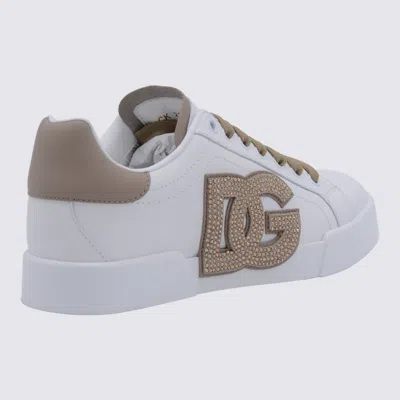 Dolce & Gabbana White Portofino Light Strobel Sneakers In White