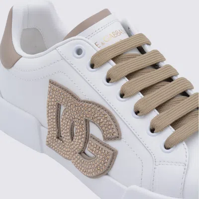 Dolce & Gabbana White Portofino Light Strobel Sneakers In White