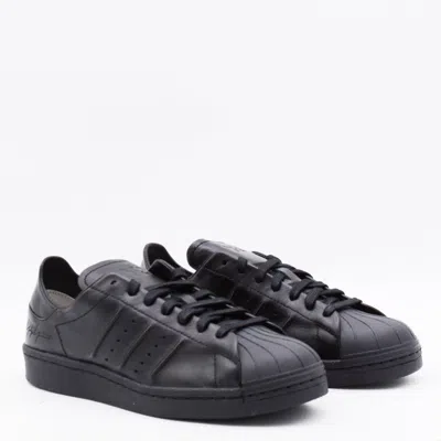 Y-3 Adidas Superstar Leather Low-top Sneakers In Black