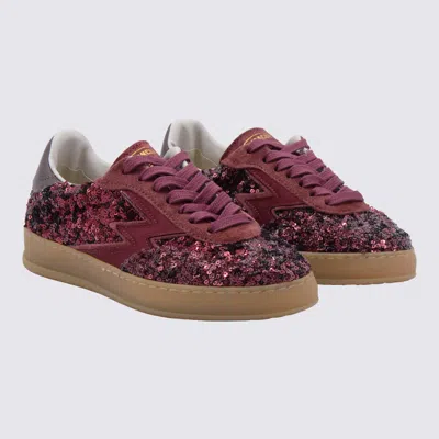 Moaconcept Sneakers Bordeaux Paillettes In Burgundy