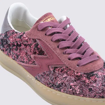Moaconcept Sneakers Bordeaux Paillettes In Burgundy