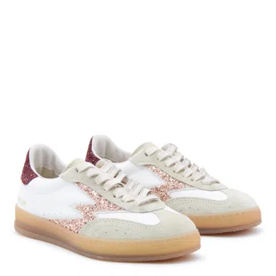 Moaconcept Sneakers Deep Red Champagne In Animal Print