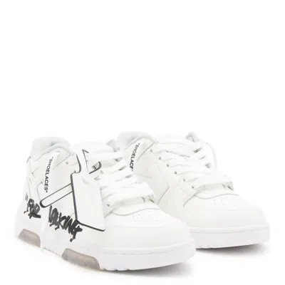 Off-white Out Of Office Graffiti-print Low-top Sneakers In White