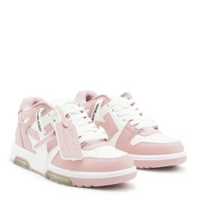 Off-white Out Of Office Leather Sneakers In Pink