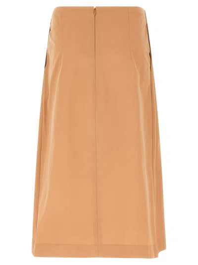 Dries Van Noten High Waist Midi Pleated Skirt In Brown