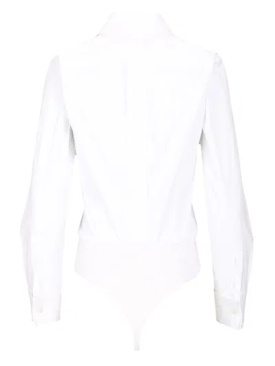 Max Mara Stretch Cotton Poplin Shirt Shirts White In White