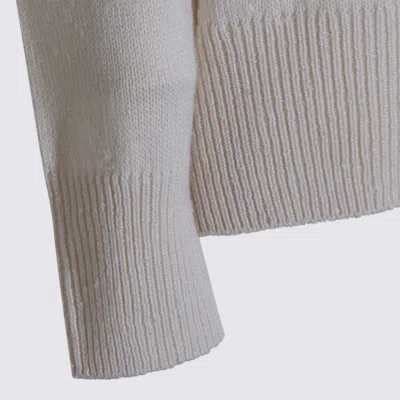 Brunello Cucinelli Long Sleeve Turtleneck Knitwear With Ribbed Cuffs And Hem In White
