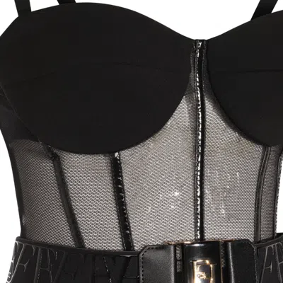 Elisabetta Franchi Sweaters Blacks And Greys In Black