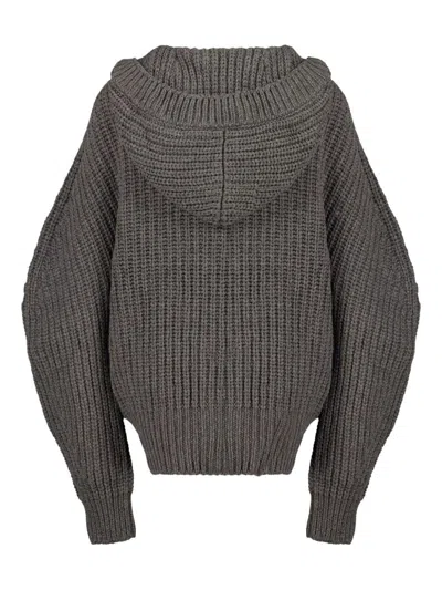 Stella Mccartney Hooded Ribbed Recycled-cashmere And Wool-blend Cardigan