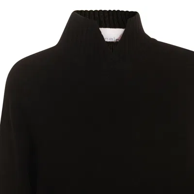 Malo Long Sleeve Knitwear Ribbed Collar