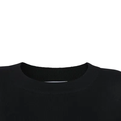 Malo Round-neck Dropped-hem Sweater In Black