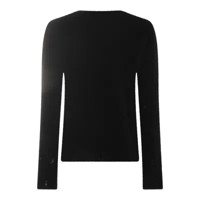 Thom Krom Distressed Long-sleeve Sweater In Black
