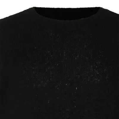 Thom Krom Distressed Long-sleeve Sweater In Black