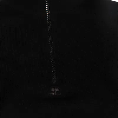 Courrèges Midnight Blue Wool Sweater In Blue