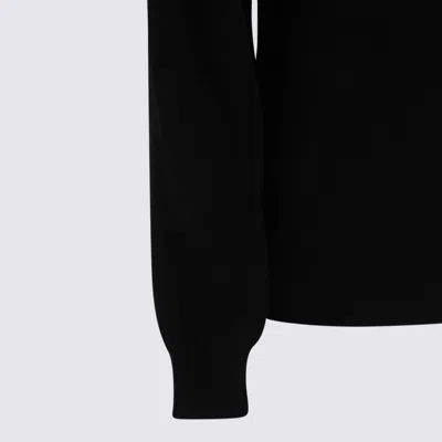 Malo Ribbed Turtleneck Crewneck Knitwear In Black