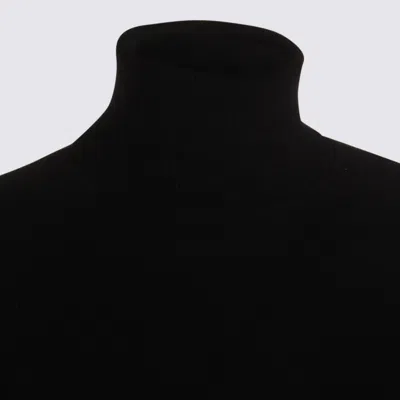 Malo Ribbed Turtleneck Crewneck Knitwear In Black
