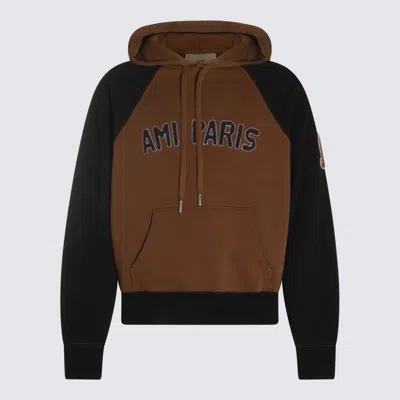 Ami Alexandre Mattiussi Ami Brown Cotton Sweatshirt In Brown
