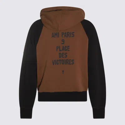 Ami Alexandre Mattiussi Ami Brown Cotton Sweatshirt In Brown