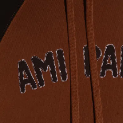 Ami Alexandre Mattiussi Ami Brown Cotton Sweatshirt In Brown