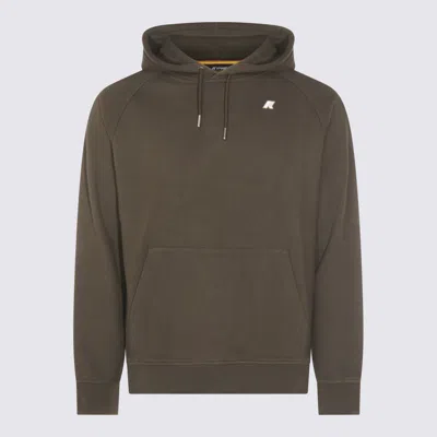 K-way Green Cotton Alban Heavy Fleece Sweatshirt In Green