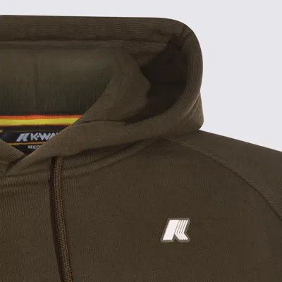 K-way Green Cotton Alban Heavy Fleece Sweatshirt In Green