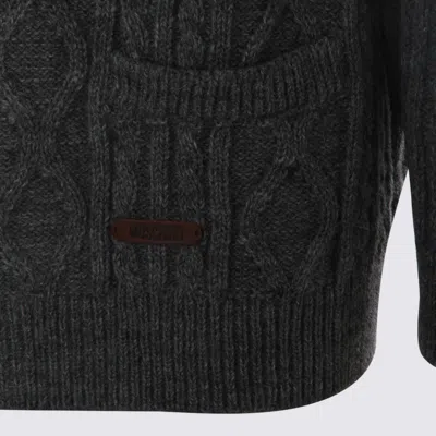 Moschino Grey And Beige Knitwear In Multi