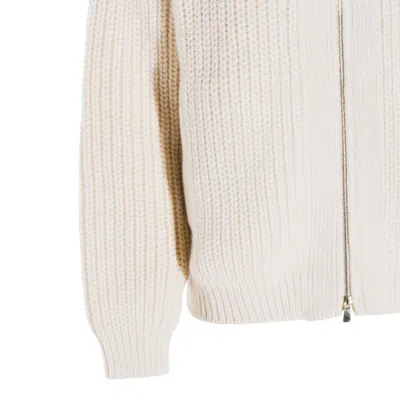 Malo Sweaters Light And Natural In White