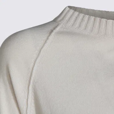 Antonelli Sweater With Raglan Sleeves And Ribbed Cuf In Neutral