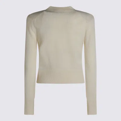 Maison Kitsuné Profile Fox-embroidered Button Cardigan In Neutral