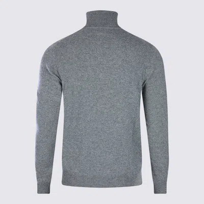 Malo Turtleneck Sweater With Ribbed Cuffs And Hem In Gray