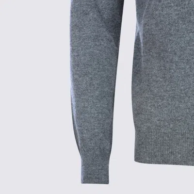Malo Turtleneck Sweater With Ribbed Cuffs And Hem In Gray