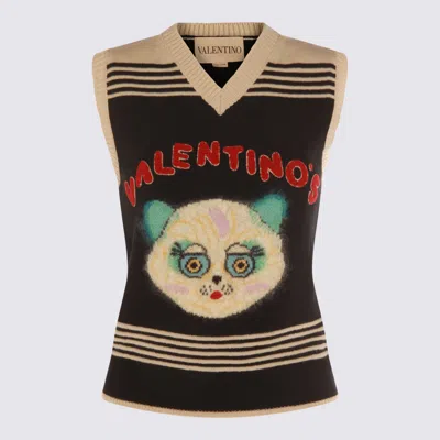 Valentino Garavani Le Chat De La Maison Wool Vest In Black