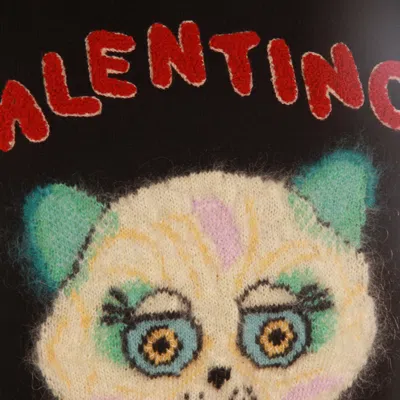 Valentino Garavani Le Chat De La Maison Wool Vest In Black