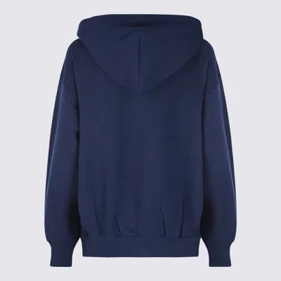 Polo Ralph Lauren Brushed Cotton Blend Sweatshirt With Iconic Polo Bear In Blue