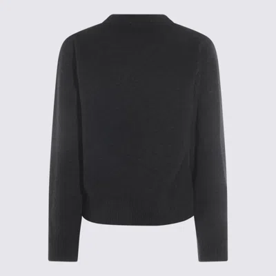 Ganni Dark Grey Puppy Wool-blend Sweater Women In Gray