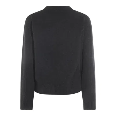 Ganni Dark Grey Puppy Wool-blend Sweater Women In Gray