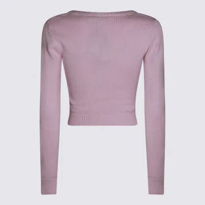 Twinset Round-neck Cropped Sweater In Pink