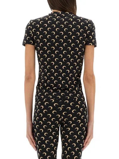 Marine Serre Tshirt Moon In Black