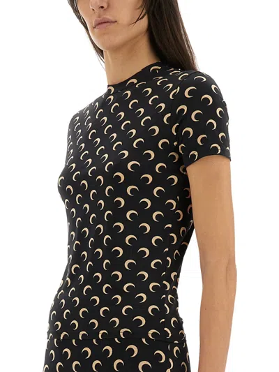 Marine Serre Tshirt Moon In Black