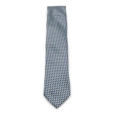 Zegna Geometric Patterned Tie Pointed Tip