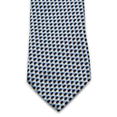 Zegna Geometric Patterned Tie Pointed Tip