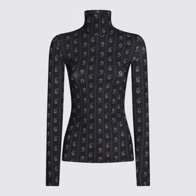 Tory Burch Printed Stretch-polyamide Top In Blue