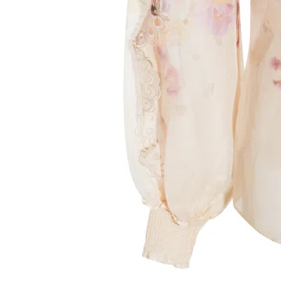 Zimmermann Printed Linen Blend Memento Shirt In Multi