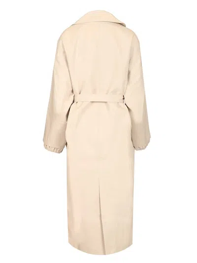 Jacquemus Trapezi Trench Coat Coats White In Neutral