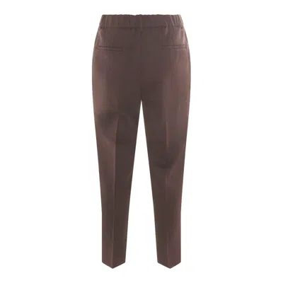 Incotex Elastic-waist Trousers In Brown