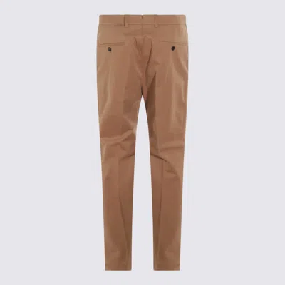Incotex Relaxed Trousers With Front Pleats And Pockets In Brown