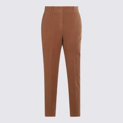 Incotex Comfortable Trousers Featuring Elastic Waistband In Brown