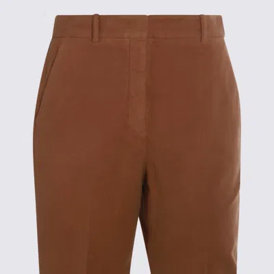 Incotex Comfortable Trousers Featuring Elastic Waistband In Brown